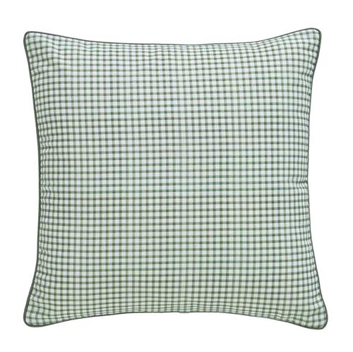 MM Linen Gingham Green Cushion 50x50